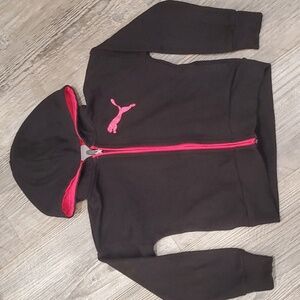 Puma Front Zip Hooded Sweatshirt Size 5